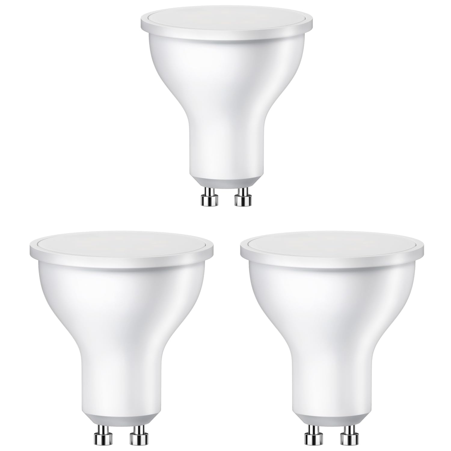 ledscom.de 3 Stück GU10 LED Leuchtmittel, PAR16, weiß (4000 K), 5 W, 450lm, 103°, matt