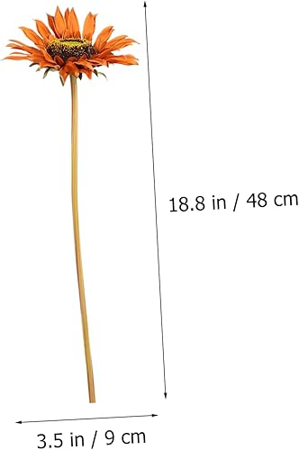 Miniatura 2 de IMIKEYA 5 piezas de flores artificiales decorativas, decoración de centro de mesa de flores de seda, flores falsas de crisantemo artificial,