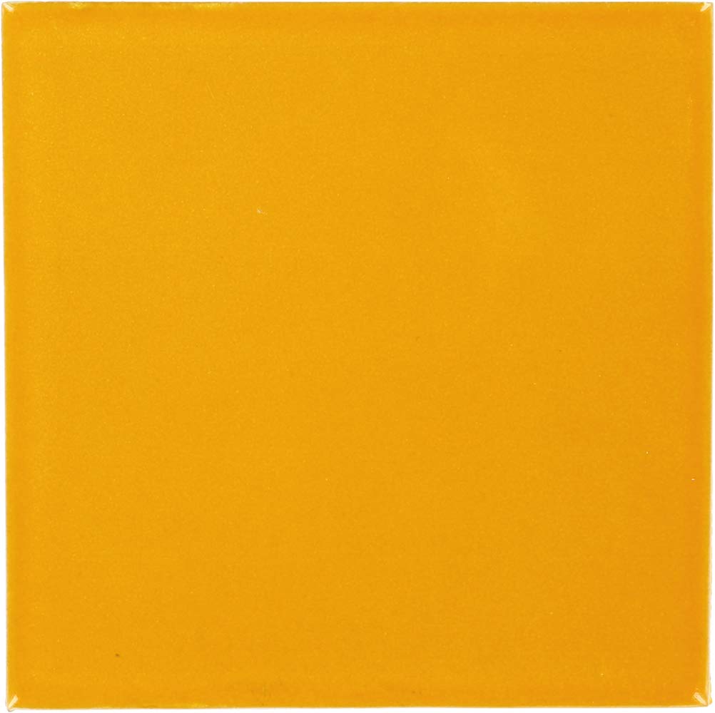 Box of 9-4¼ x 4¼ Tangerine Yellow - Talavera Mexican Ceramic Tiles
