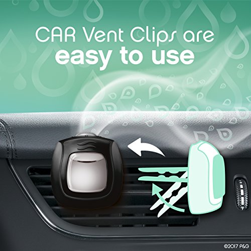 Image of Febreze Vent Clip Car Air Freshener, Odor Eliminator, Unstopables Fresh Scent, 2 CLIPS