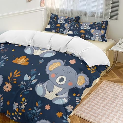 Parure de lit microfibre 135 x 200 cm anti-plis et thermorégulatrice pour enfant - 3