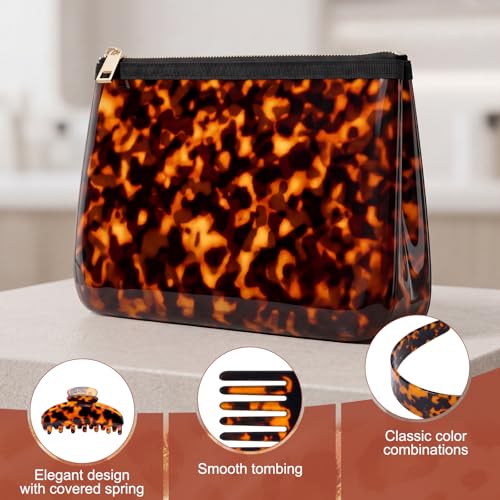 Tortoiseshell 4-Piece Claw Clip & Accessory Bundle Set — view 3