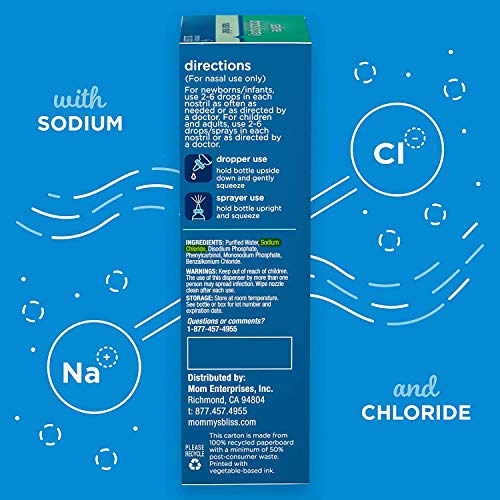 Mommy's Bliss Saline Drops/Spray, Nasal Relief For Newborns & Up, 1 Fl Oz #TOP1