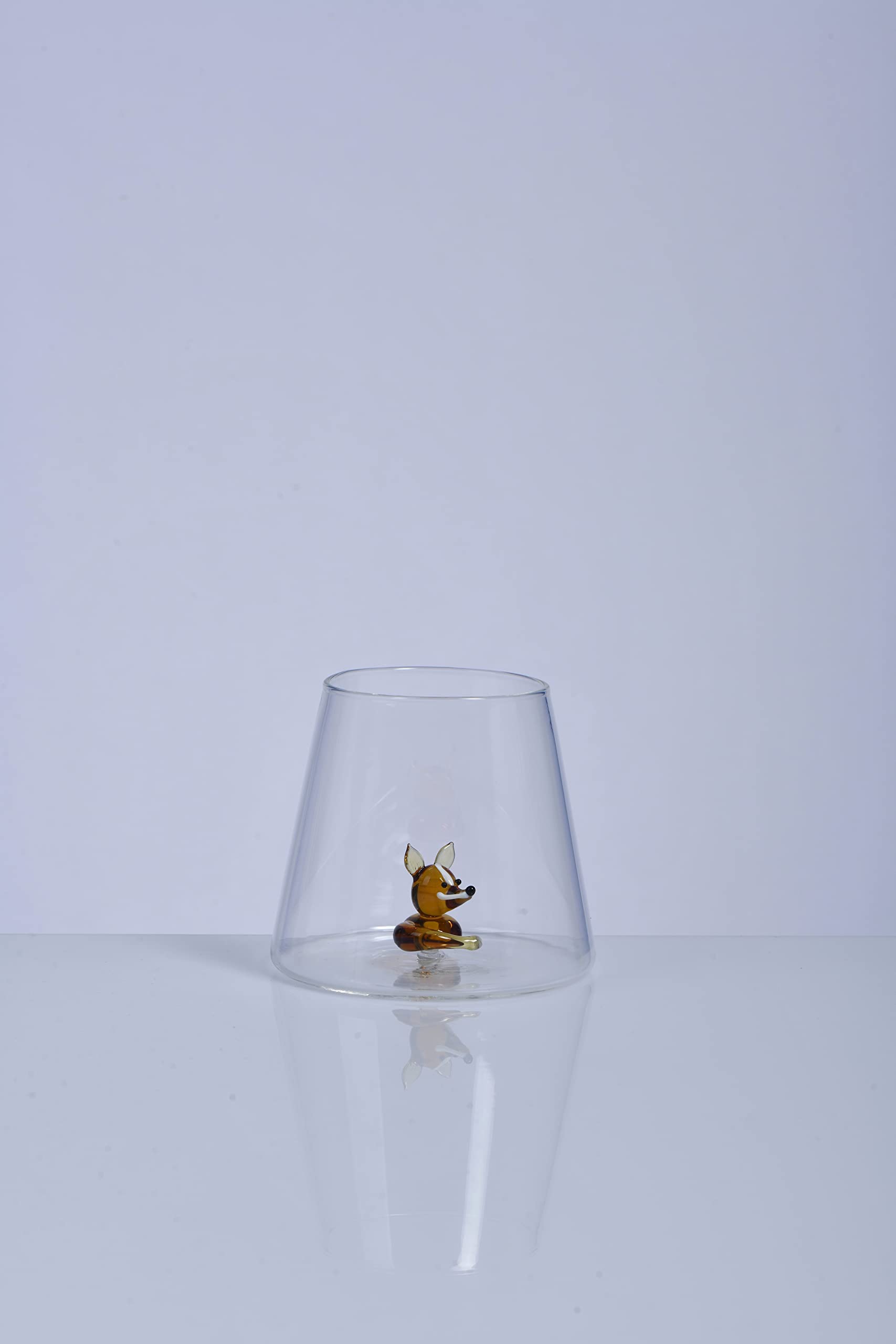 Szklanka na wodę z figurkami zwierząt | zestaw 6 kubków | 350 cm³ | impreza | prezenty świąteczne | szklane figurki Murano do dekoracji wnętrz