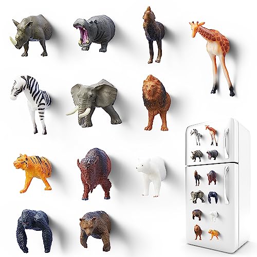 12 imanes decorativos de animales salvajes para frigorífico