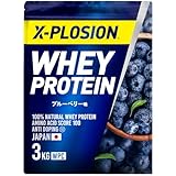 エクスプロージョン プロテイン 3kg ホエイプロテイン (ブルーベリー味/大容量/国内製造/WPC) X-PLOSION