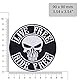 Biker Aufnäher bestickt Live free - Ride free Aufbügler/Patch zum annähen | Jeans Flicken/Bügelbilder Motorrad Applikation für Leder und Motorradzubehör | 90x90mm