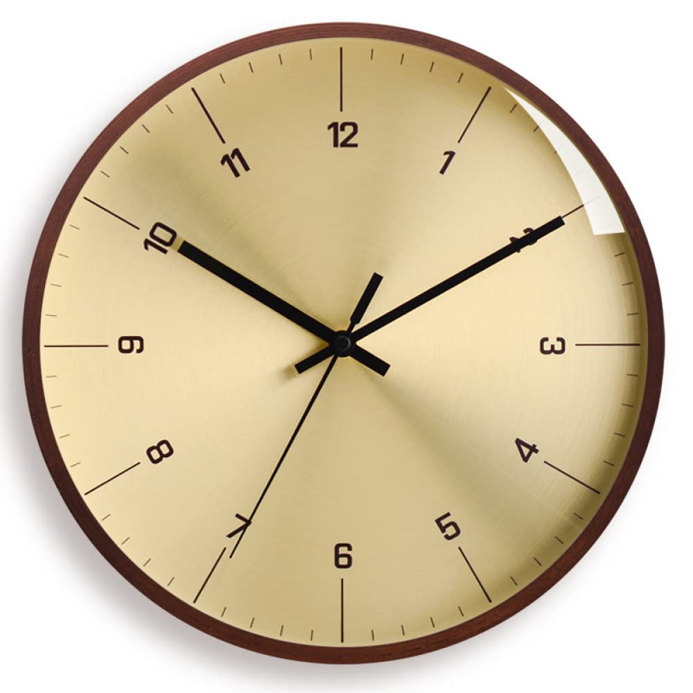 Horloge murale en bois massif premium dotée d'un verre trempé haute définition