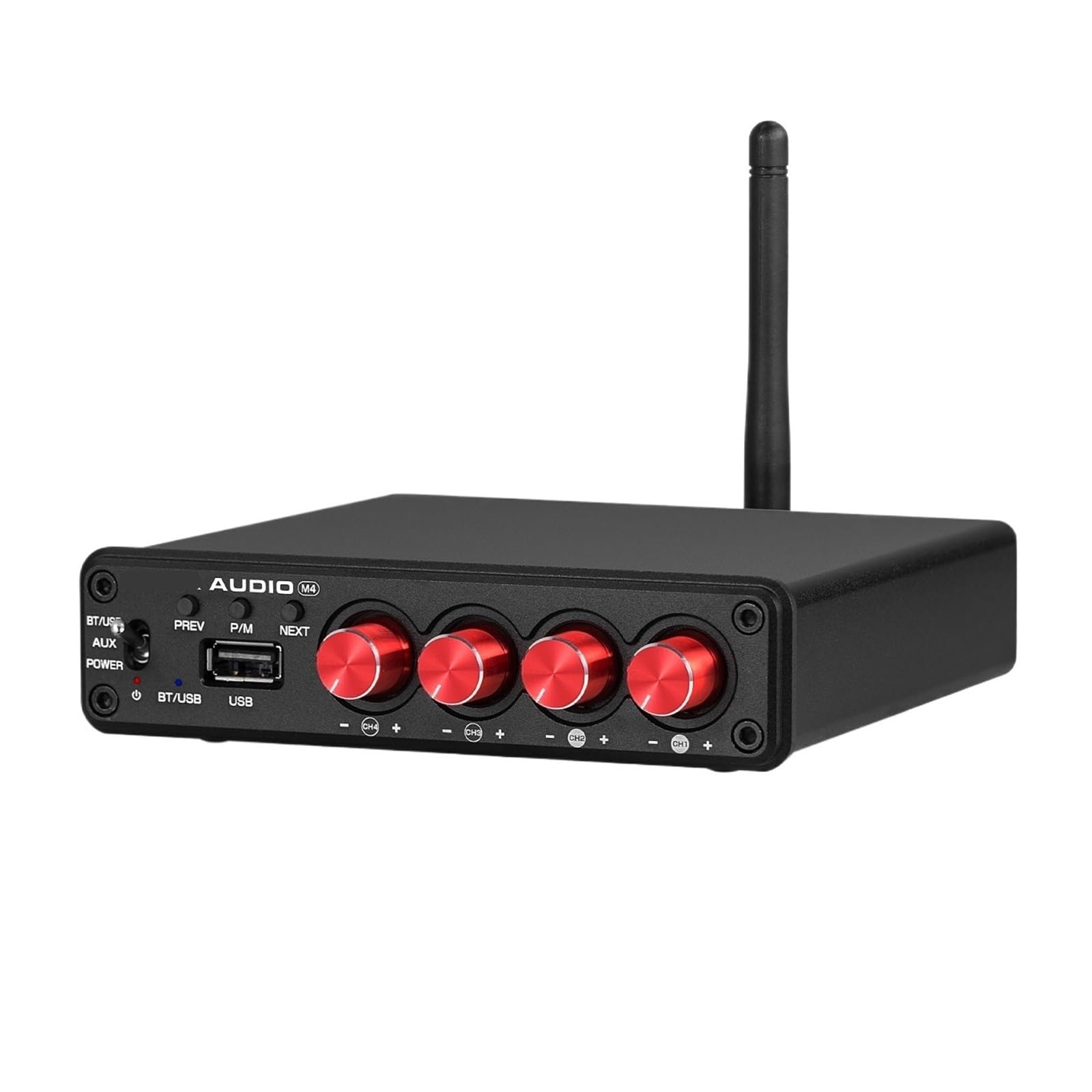 HiFi Stereo 5.0 Digital Power Amplifier USB Music Player 2/4 Channel Home Multi-Zone Audio Amplifier Receiver 50W*4