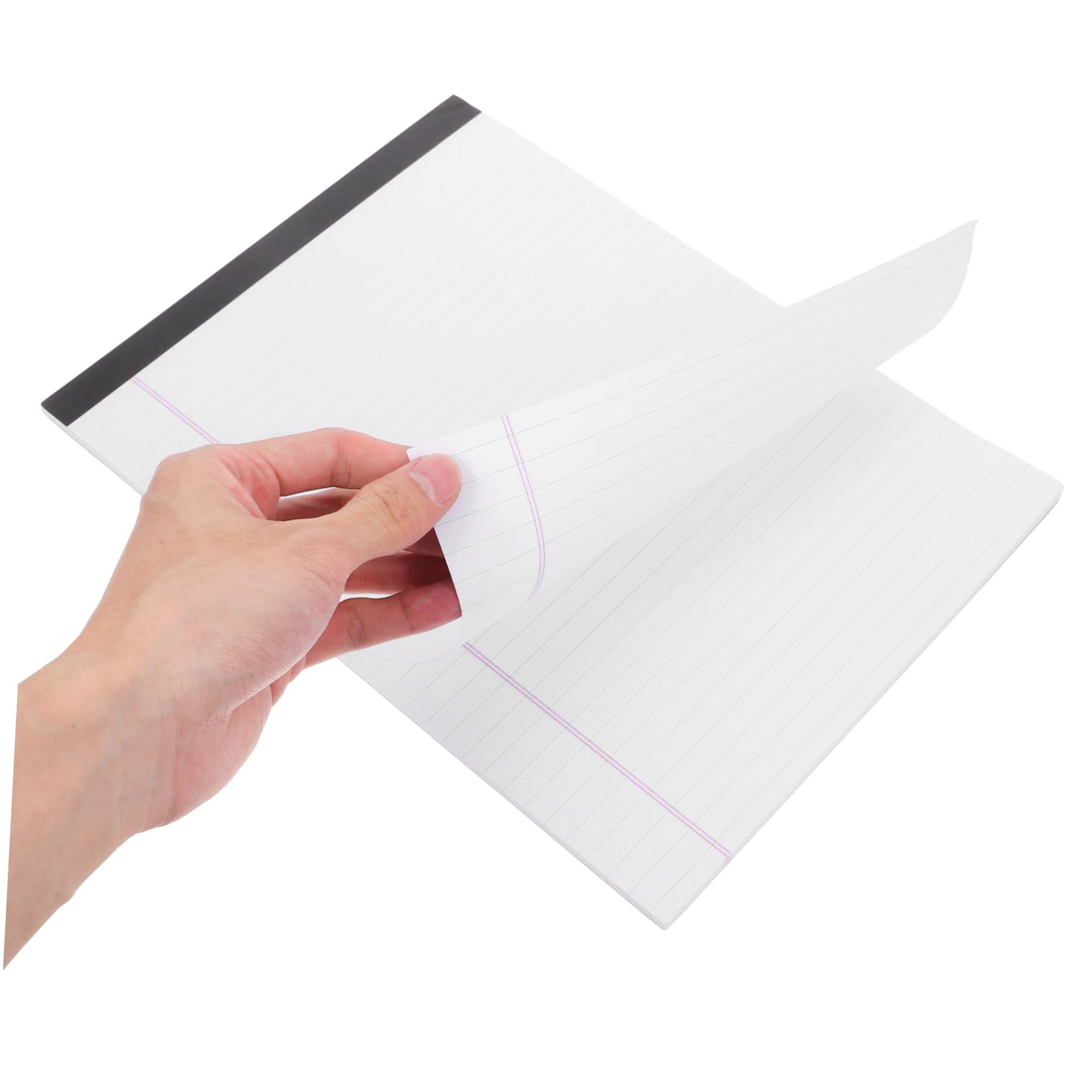 4 Pezzi Blocco Note Legale Bianco A4 Carta Robusta Linee Ampie per Scrittura, Stampa un Lato, per Scuola e Casa