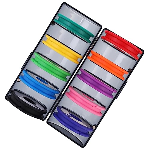 EXAOMBLE Fishing Line Organizer Box Lightweight Fishing Line Holder with Rainbow Color Design Compact Spool Storage Impact and Scratches Random Color