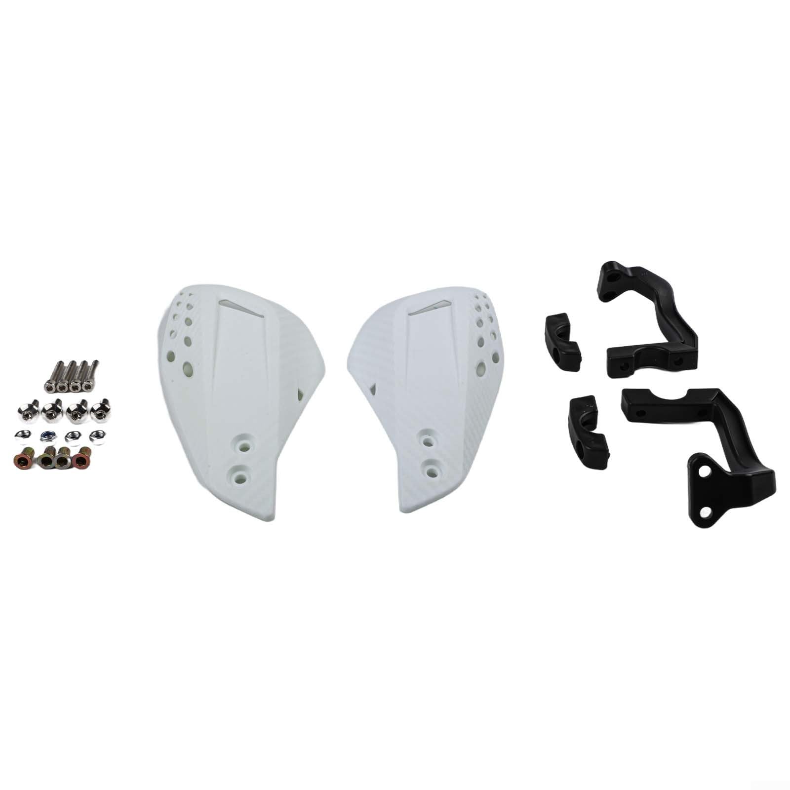 Motocross Hand Guards Dirt For Bike Handlebar Protectors For ATV UTV Hand Shields Windproof Brush Guards Off Road Hand Defenders Aluminum Alloy Handguard Set(white) — view 2