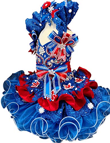 Jenniferwu G015Rr Infant Toddler Baby Newborn Little Girl's Pageant Party Birthday Dress Royalblue Size 18-24M #TOP2