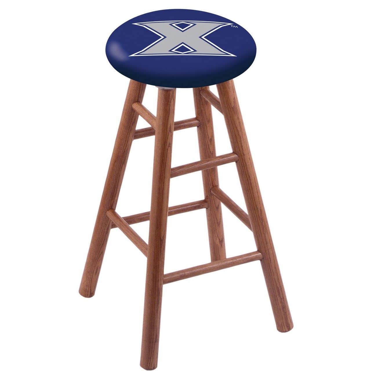 Holland Bar Stool Co. Oak Counter Stool in Medium Finish with Xavier Seat by The