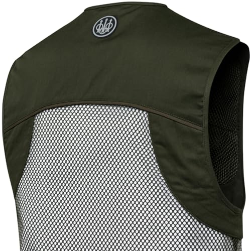 Image of Beretta Unisex Full Mesh Shooting Vest - Breathable Lightweight Competition Vest with Cartridge Pockets & Comfortable Fit | Breathable, lightweight apparel, with cartridge pockets, comfortable fit