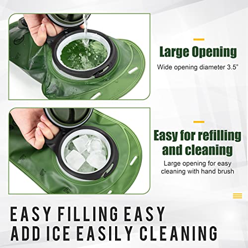 Rupumpack Water Bladder With 2L - Hydration Pack Leakproof Tasteless Bpa Free - Water Reservoirs Insulated Replacement For Camping Hiking Climbing Running Biking Outdoor Backpack #TOP2