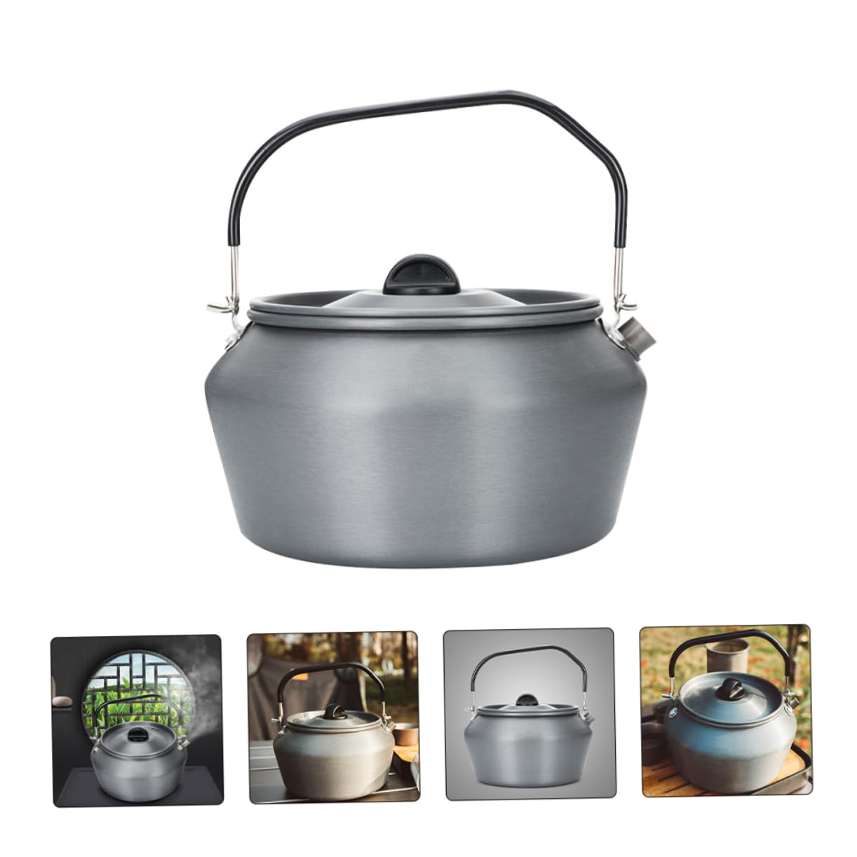 ARTSEWPLY 1pc Outdoor Portable Kettle for Camping and Hiking Lightweight Tea Pot Spout for Smooth Pouring for Picnics and Travel Compact Design for Easy Handling