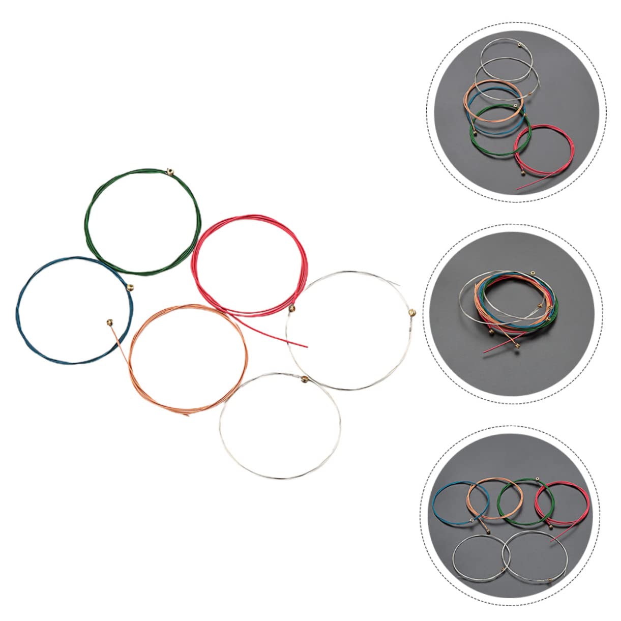 BESTonZON 30 Stk Gitarrensaiten acoustic guitar strings akustikgitarre saiten homeatic Gitarrenparts Musikzubehör Gitarrenversorgung Folk-Gitarren-Versorgung Ukulele Metall Komponente Stahl
