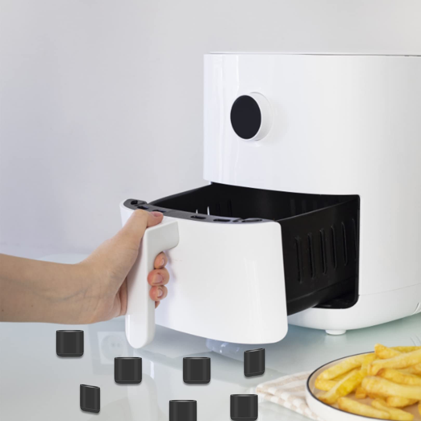 Air Fryer rubberen bumpers 10 stuks, siliconen anti-kras voeten voor