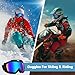 Lievermo Dirt Bike Motorcycle ATV Motocross Ski Offroad MX Racing Helmet Goggles Windproof Dustproof Glasses for Adults Youth(Colorful)