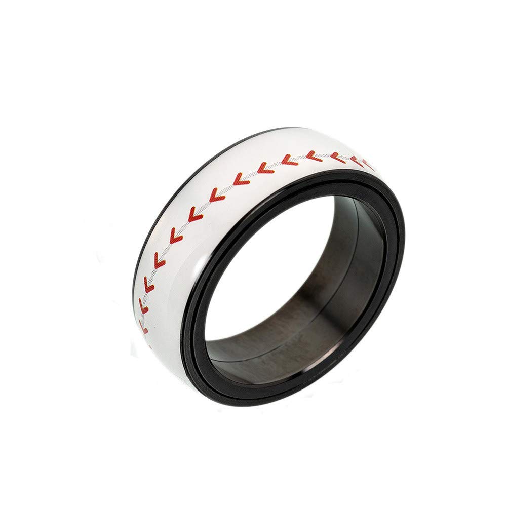 PAMTIER Unisex Spinner Unique NBA Basketball Baseball Rugby Soccer Ring