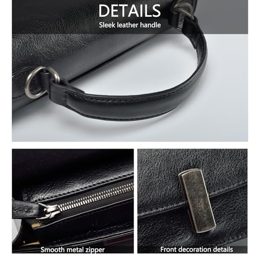 Genuine Leather Women's Bag French Crossbody bag High-end Feel Stick Bag Niche Top Layer Cowhide Handbag3