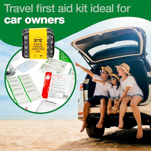 Safety First Aid Group Car & Travel First Aid Kit - Vehicle Essentials for Family Road Trips, New Drivers, Long Drives in Water-Resistant Bag - Image 4
