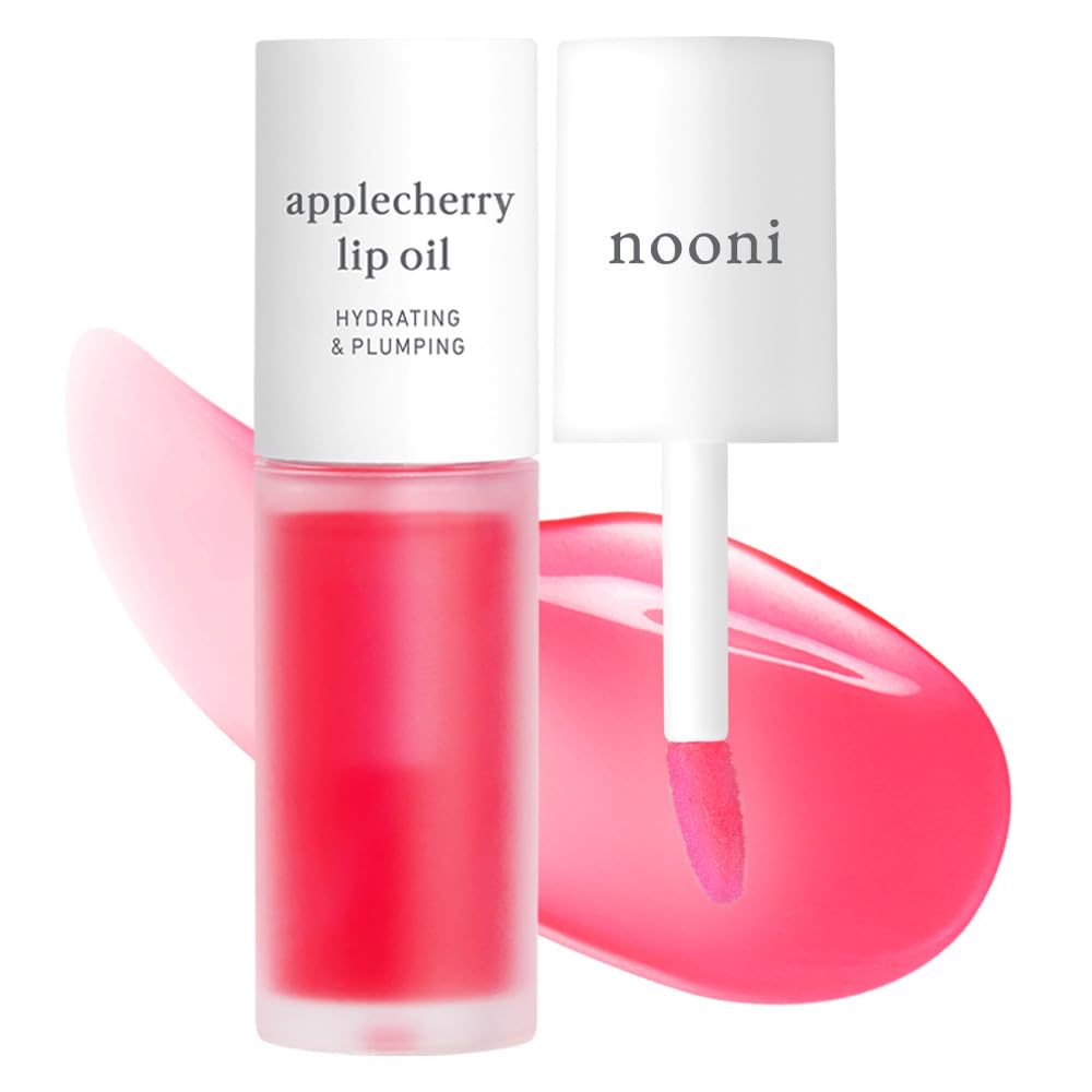 NOONI Korean Vegan Lip Oil - Applecherry, 05. Applecherry, 3.7 ml (Pack of 1)