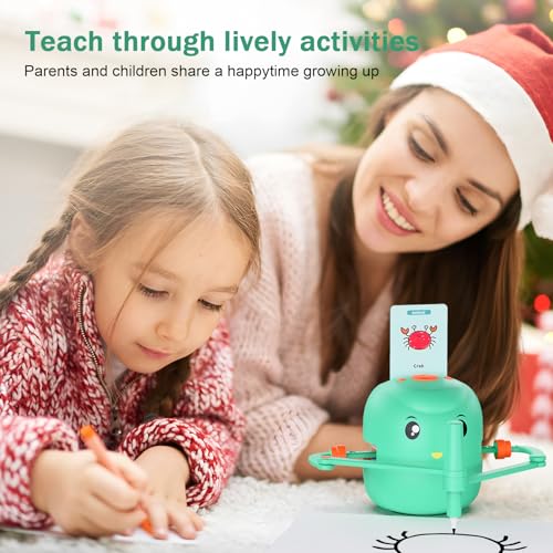 CYJBE Smart Drawing Robot | Montessori Educational Toy for Kids 5+ with Voice Interaction | Includes 100 Learning Word Cards & 16 Color Pens - Image 7