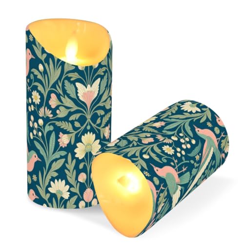 Velas LED de mesa William Morris juego de 2 idóneas para regalar 3