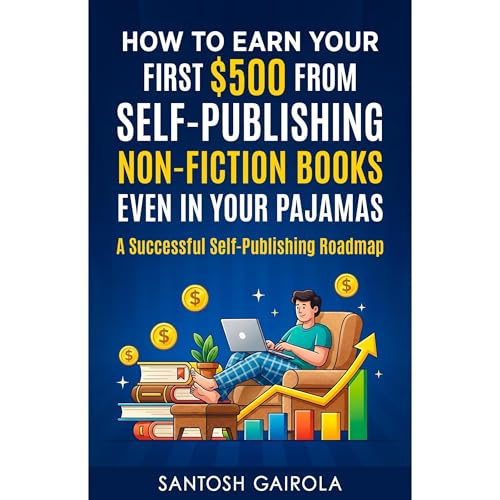 How to Earn Your First $500 from Self-Publishing Non-Fiction Books Even in Your Pajamas Audiobook By Santosh Gairola cover ar