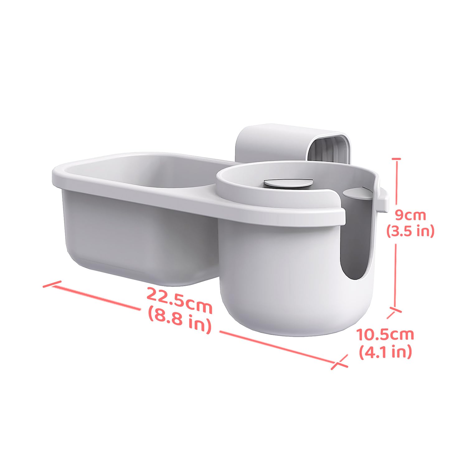 Portavasos infantil con soporte para aperitivos para asientos de coche convertibles, portavasos convertible, portavasos para cochecito con cápsula de aperitivos compatible con la mayoría de asientos