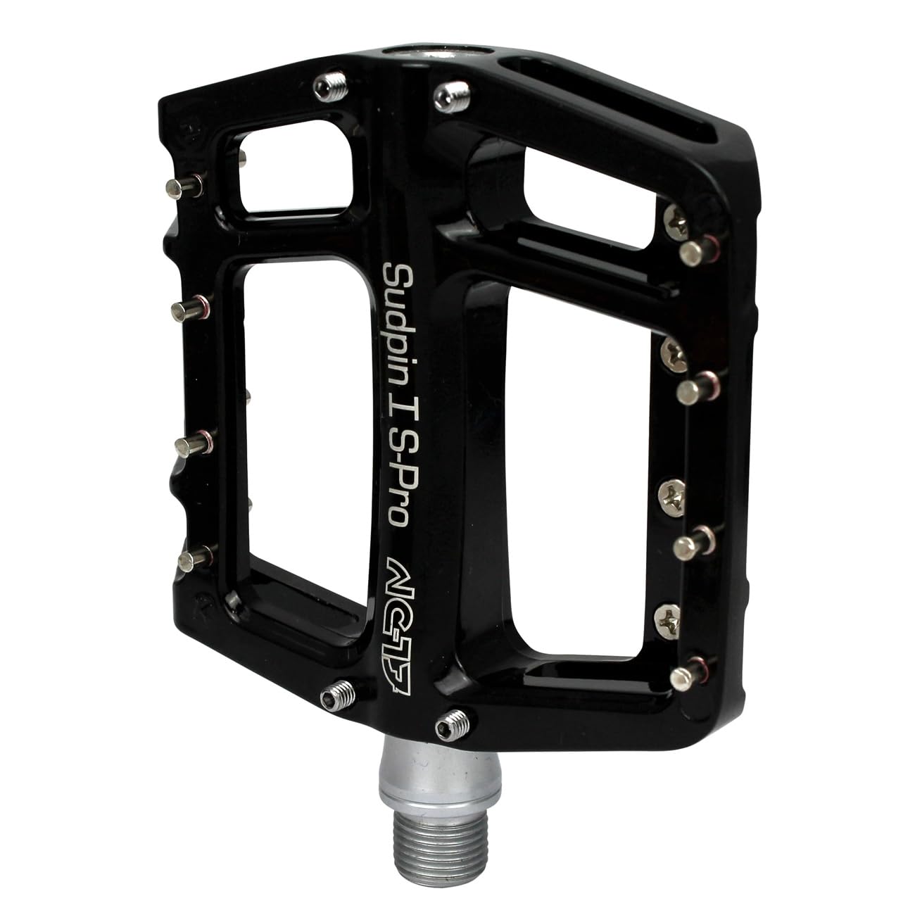 NC-17 Sudpin I S-Pro Aluminium Plattform Pedale | Mountainbike Pedal, BMX Pedal, Präzisionslager + Cr-Mo Achse, inkl. Ersatzpins