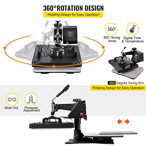 Vevor Transferpresse 38×30 cm Hitzepresse für T-Shirts und Textilien