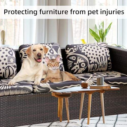 Image of BIETYONE 8Pcs Stretch Patio Cushion Covers,for Outdoor Couch Cushion Covers Replacement,Outdoor Sofa Covers Patio Slipcovers Couch Cover,Washable Furniture Cover (Pigeon2, Cover Only)