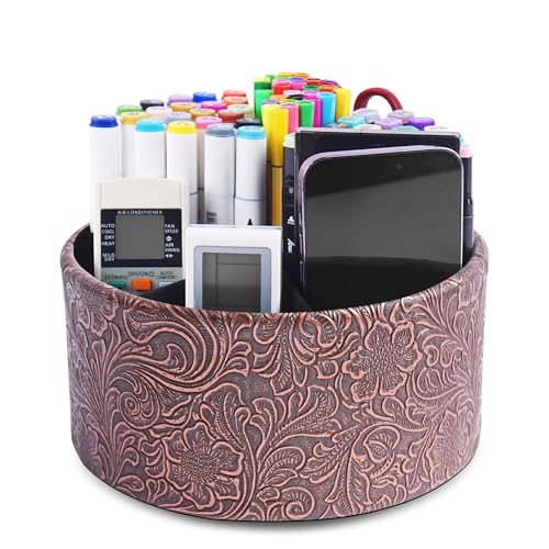 Support de télécommande lizimandu en cuir rotatif pour bureau - 2