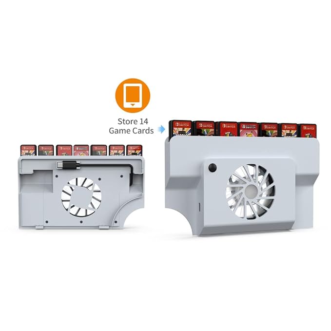 PSS Cooling Fan for Switch OLED, Speed Option Heat Dissipation