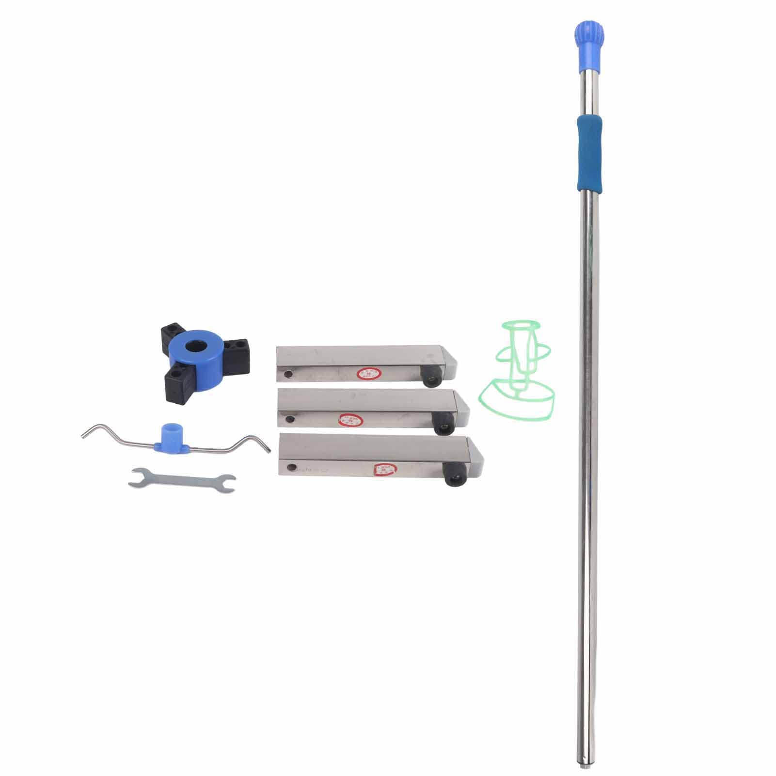 Jiawu 2 Ganci, 3 Rotelle, Asta Portaflebo Portatile Rotante, Supporto per Infusione in Acciaio Inossidabile Regolabile in Altezza Porta Sacca Portaflebo per Ospedale, Domiciliare
