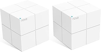 TendaNova MW6-2 Whole Home Mesh Wi-Fi System; Get Rid of Wi-Fi Dead Zones in Your Home; 4000sq ft Wi-Fi Coverage, Two Gigabit Network Ports, App Control, Easy Set Up, Pre Configured (Pack of 2)