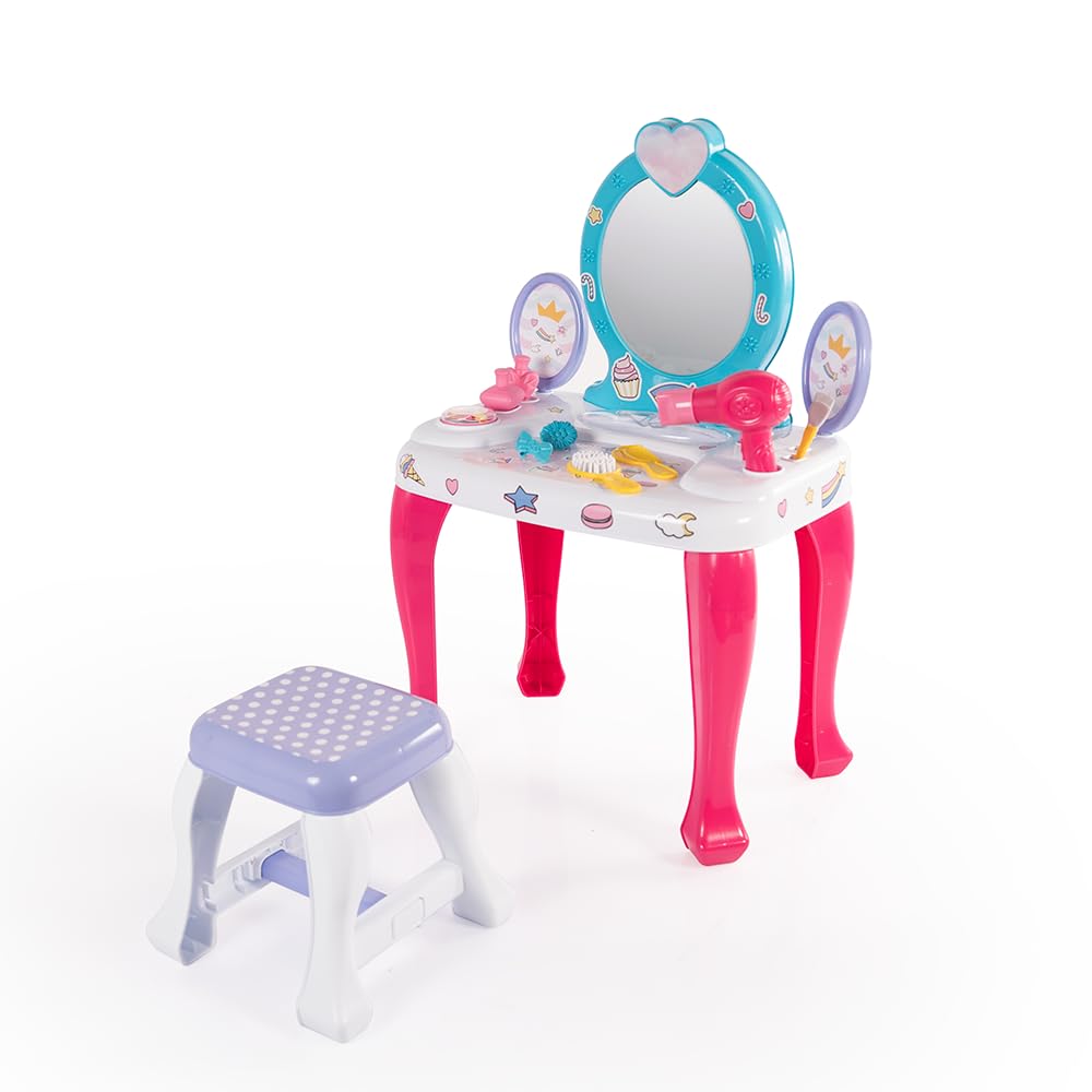 Dolu Unicorn Makyaj Masası ve Tabure Seti