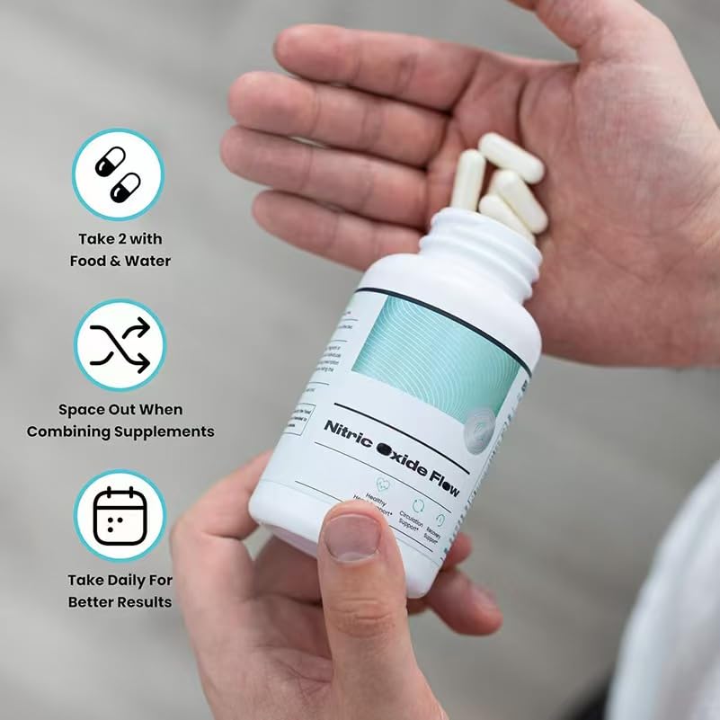 Oxyde nitrique pour hommes – Soutien cardiaque et stimulant de la circulation sanguine – Pré-entraînement, musculation