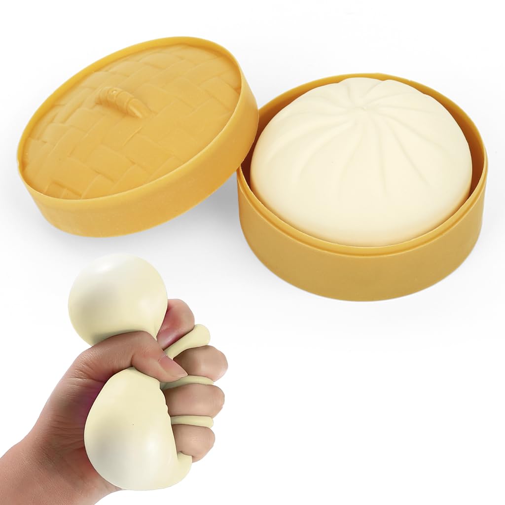 PATPAT® 2Pcs Simulation Bun & Steamer Pot Squishy Fidget Toys, Soft TPR Squeeze Stress Relief Toy or Kids & Adults, Slow Rebound Sensory Toy for Stress Relief & Reducing Boredom, 8.5x5cm-image-46