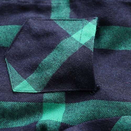 Boys&Mens Plaid Flannel Button-Down Shirts Girls Long Sleeve Spring Winter Casual Collared Blouse Kids Tops Tees Clothes2