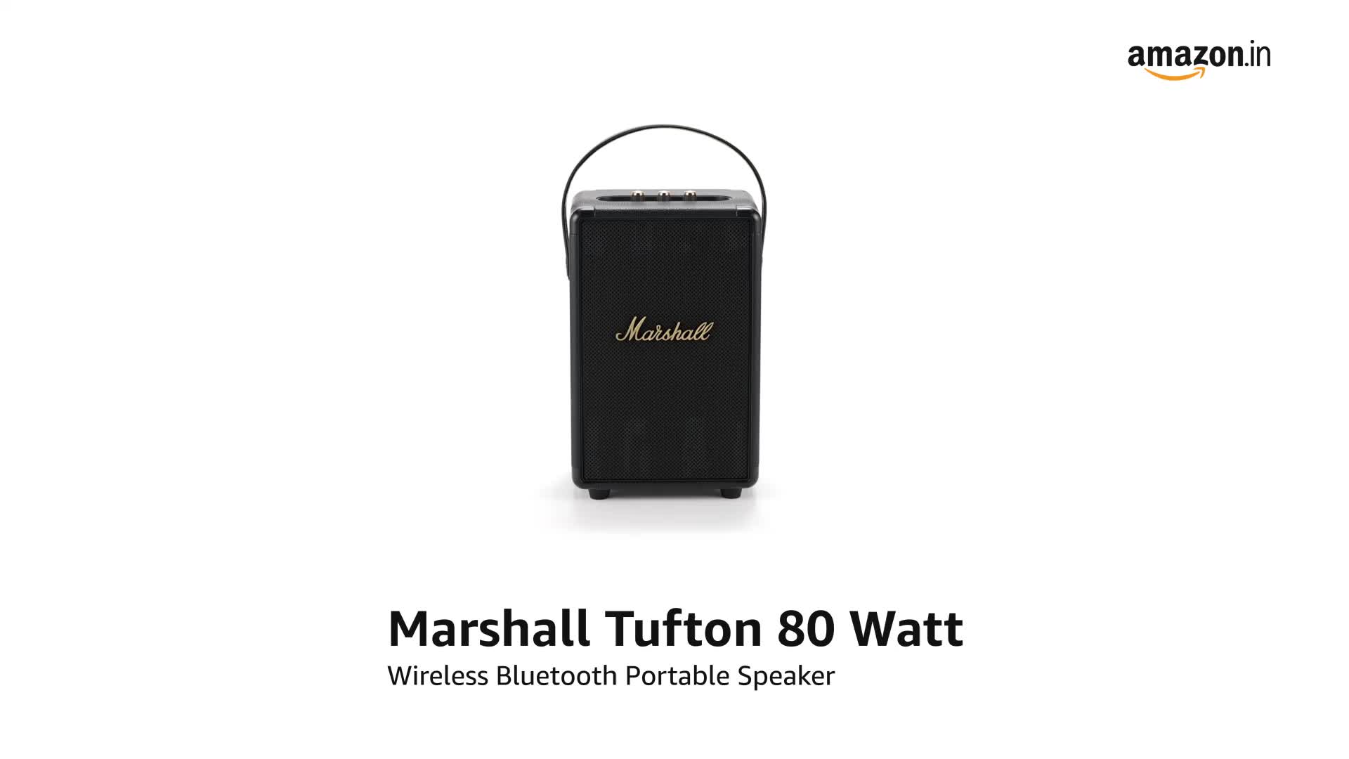 Marshall Tufton 80 Watt Wireless Bluetooth Portable Speaker (Black