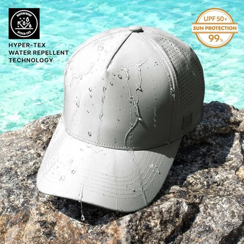 Image of CHOK.LIDS Cooling Trucker Hat Performance Cooling Mesh Back Flat Bill Hat Waterproof Dry Baseball Cap Fitted Hats for Men