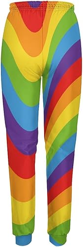 Miniatura 6 de Magic Rainbow Opt Art Women's Cinch Bottom Sweatpants High Waisted Jogger with Pockets Running Leggings