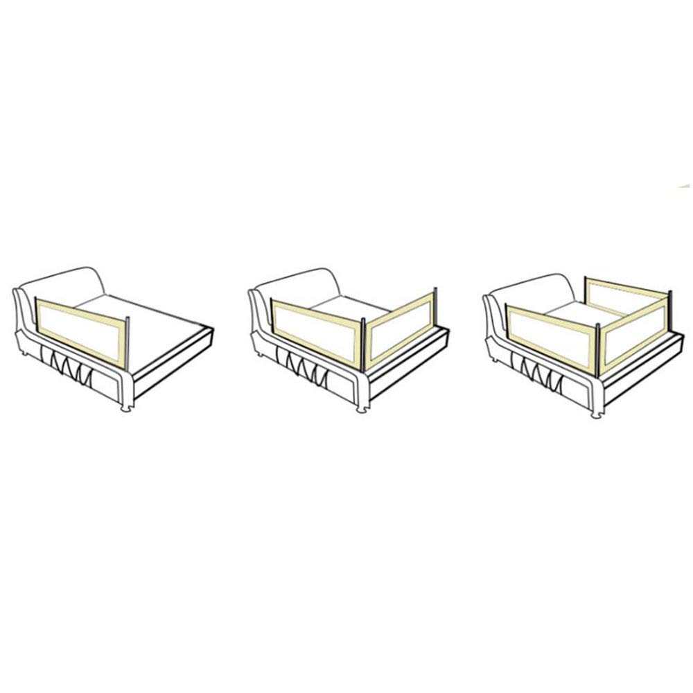 Parachoques de protección de Cama de barandilla de Cama para bebés, barandilla de Cama abatible de Malla Transpirable para niños pequeños barandilla de Cama anticaída, para bebés y