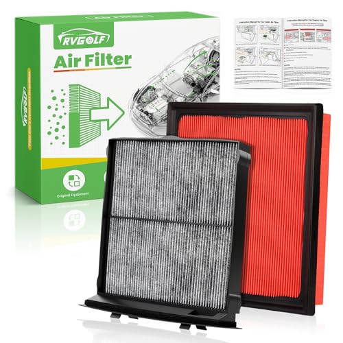 RVgolf Engine+Cabin Air Filters Set Fit for Subaru Forester 2.5L 2024 2023 2022 2021 2020 2019 Engine Air Filter Replacement Cabin Filter Automotive Accessories# 72880-FL000 16546AA16A