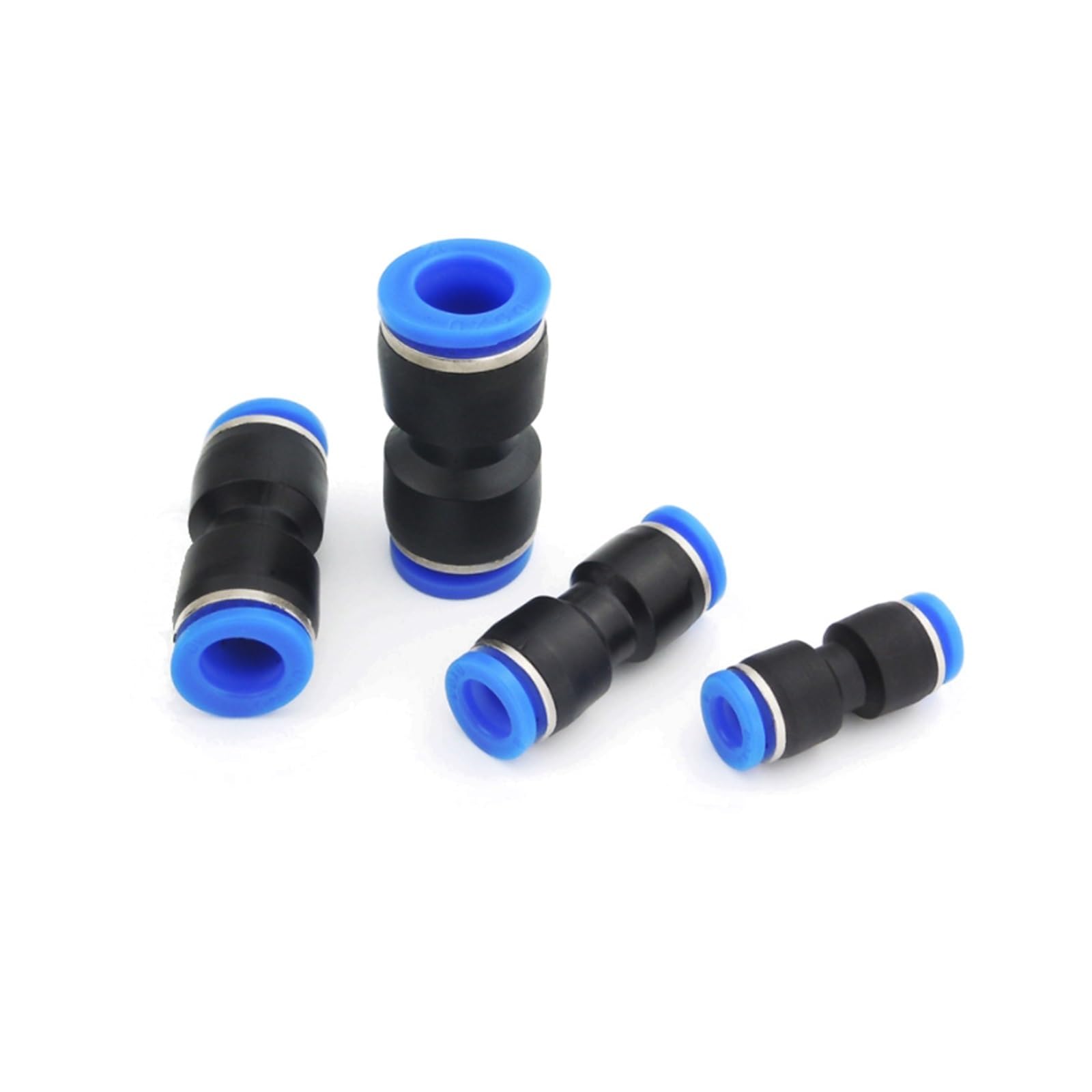 Tubo de conexión neumática de paso recto, 100 piezas de conexión neumática de PU de 4 mm a 16 mm, tubo de manguera de agua y aire, conectores de plástico rápidos de gas rectos a presión(Pu12(100pcs))