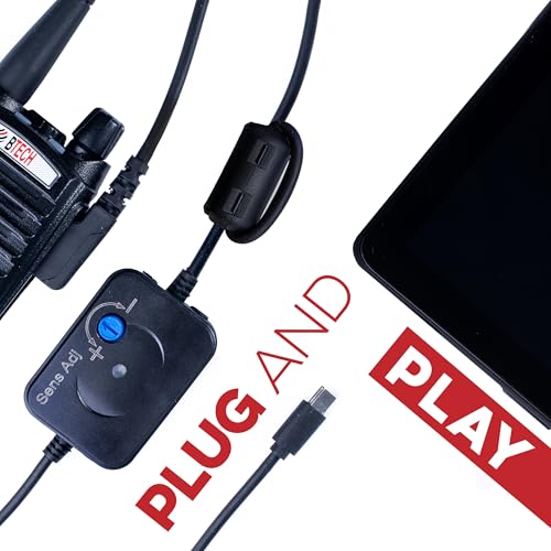 Image of BTECH APRS-K1 PRO Multi-Function Audio Interface Cable - USB-C Universal TNC Adapter with Built-In Auto PTT & Audio I /O - Compatible with APRSpro, APRSDroid